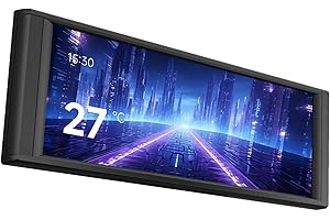 Thermalright Trofeo Vision LCD Black 6.86-inch Full-Color LCD Display (1280x480 Resolution) with a Magnetic Panel Screen, Sup