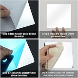 Fantasyon 10 Pack Self Adhesive Mirror Tiles 4x6 inch PET Flexible Sticker view 2