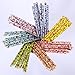 175ct Floral Paper Straws Drinking Disposable Assorted Colors for Wedding Birthday Party Events and Crafts 7 3/4''