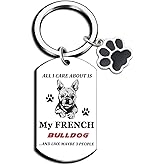 Davrock French Bulldog Gifts Frenchie Dog Accessories Frenchie Decor Dog Lovers Gifts for Women Mother's Day Gift Purse Charms for Handbags Funny Birthday Christmas Gift Key Chains Women Cute