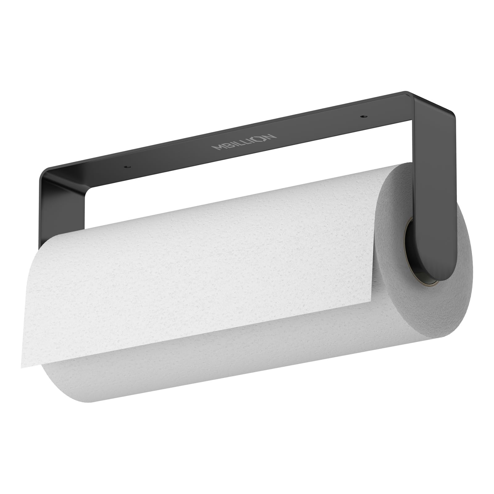 Photo 1 of Mbillion Paper Towels Holder Under Cabinet Wall Mount and Self-Adhesive Paper Towel Rack for Kitchen Premium Grade SUS304 Stainless Steel Black