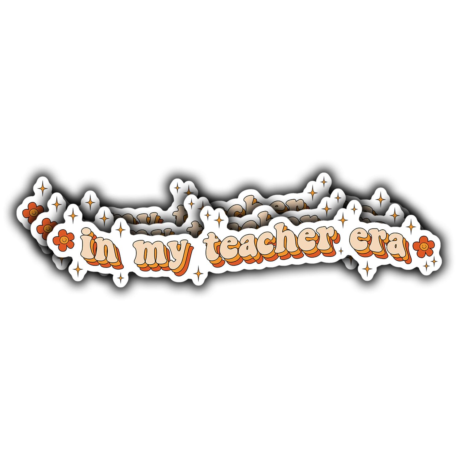 Photo 1 of (3Pcs) in My Teacher Era Sticker Funny Teaching Quote Waterproof Vinyl Sticker for Books Laptops Phone Water Bottles Kindle Decals 3 Inch