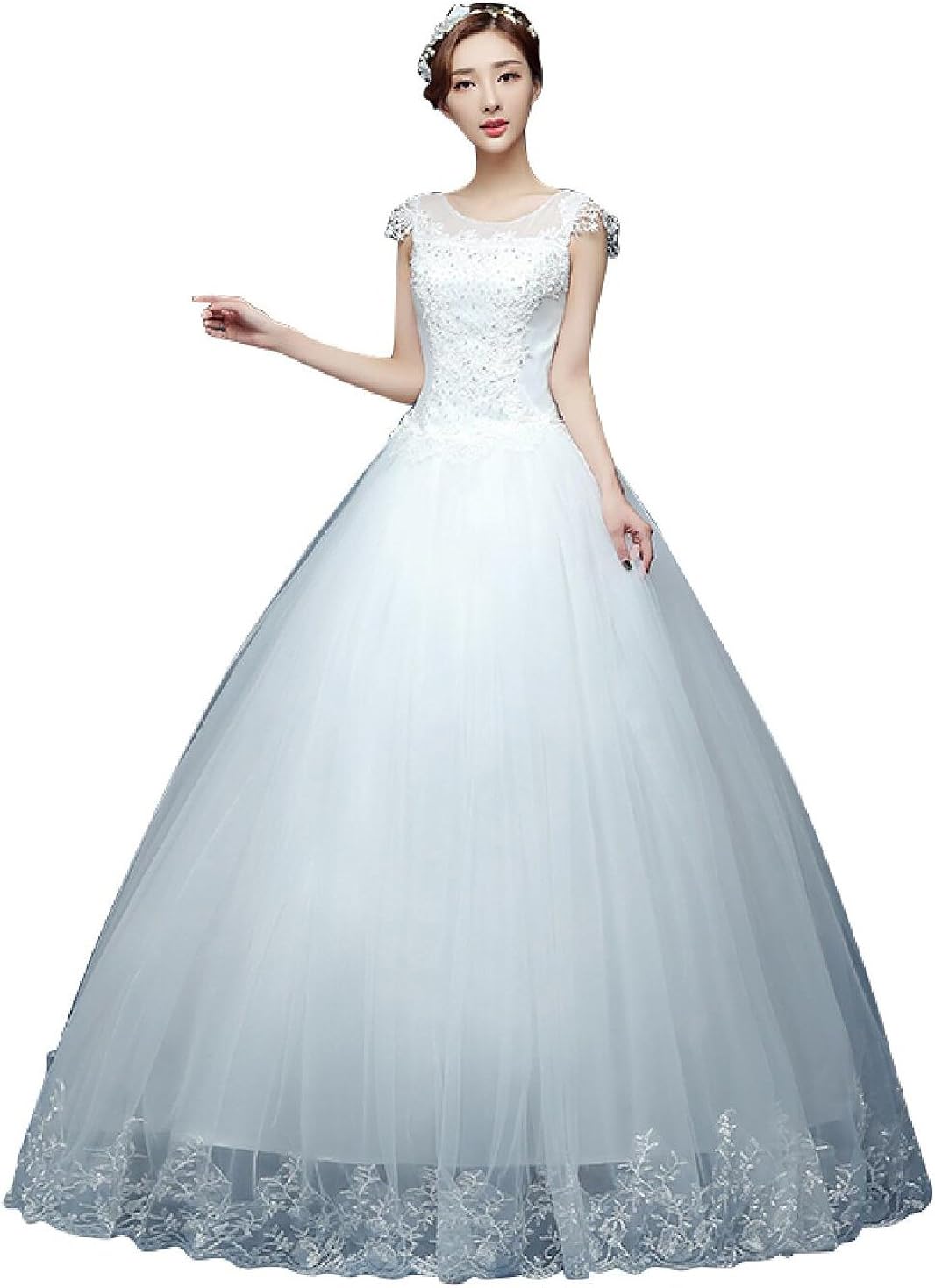 To life Scoop Lace Applique Pearl 