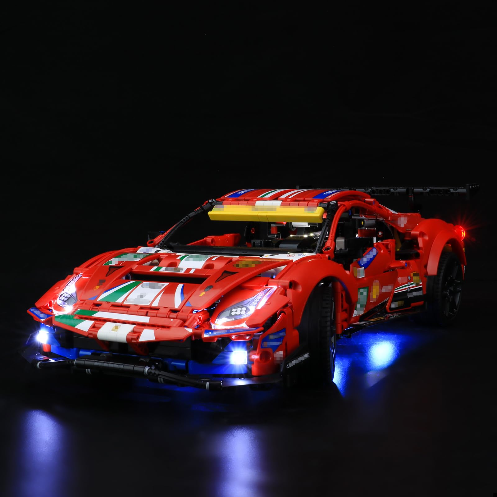 MENZAVA LED Light Set Compatible with LEGO 42125 Ferrari 488 GTE “AF Corse #51” Technic Building Blocks Model - Model Set NOT Included