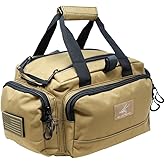 Exos Tactical Range Bag - Medium Size Range Bag for Shooting - Gun Case for Handguns, Ammo Storage, Tactical Backpack, Molle Webbing, Free Subdued USA Patch