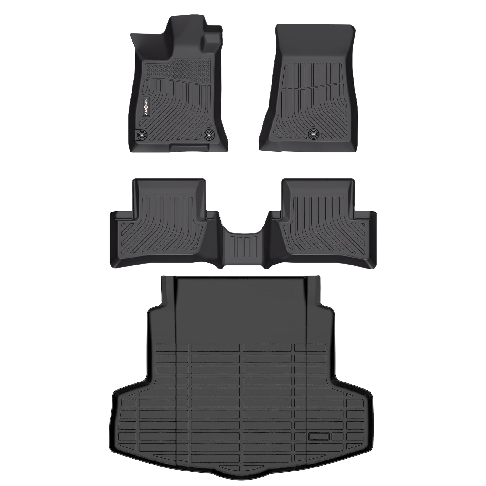 GINOWY-Floor Mats & Cargo Liner for Acura TLX 2021-2025, All Weather Car Floor Mat Rubber Liners Cargo Trunk Mat for Acura TLX Accessories Image