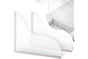 BFDEWO 2 Pack Shower Splash Guard Kit Waterproof Easy Installation, Large Splash Guards for Bathtub Self-Adhesive Shower Corner Guards to Keep Water in Shower or Bath, Pack of 2 (9.25 x 11.25 inches)