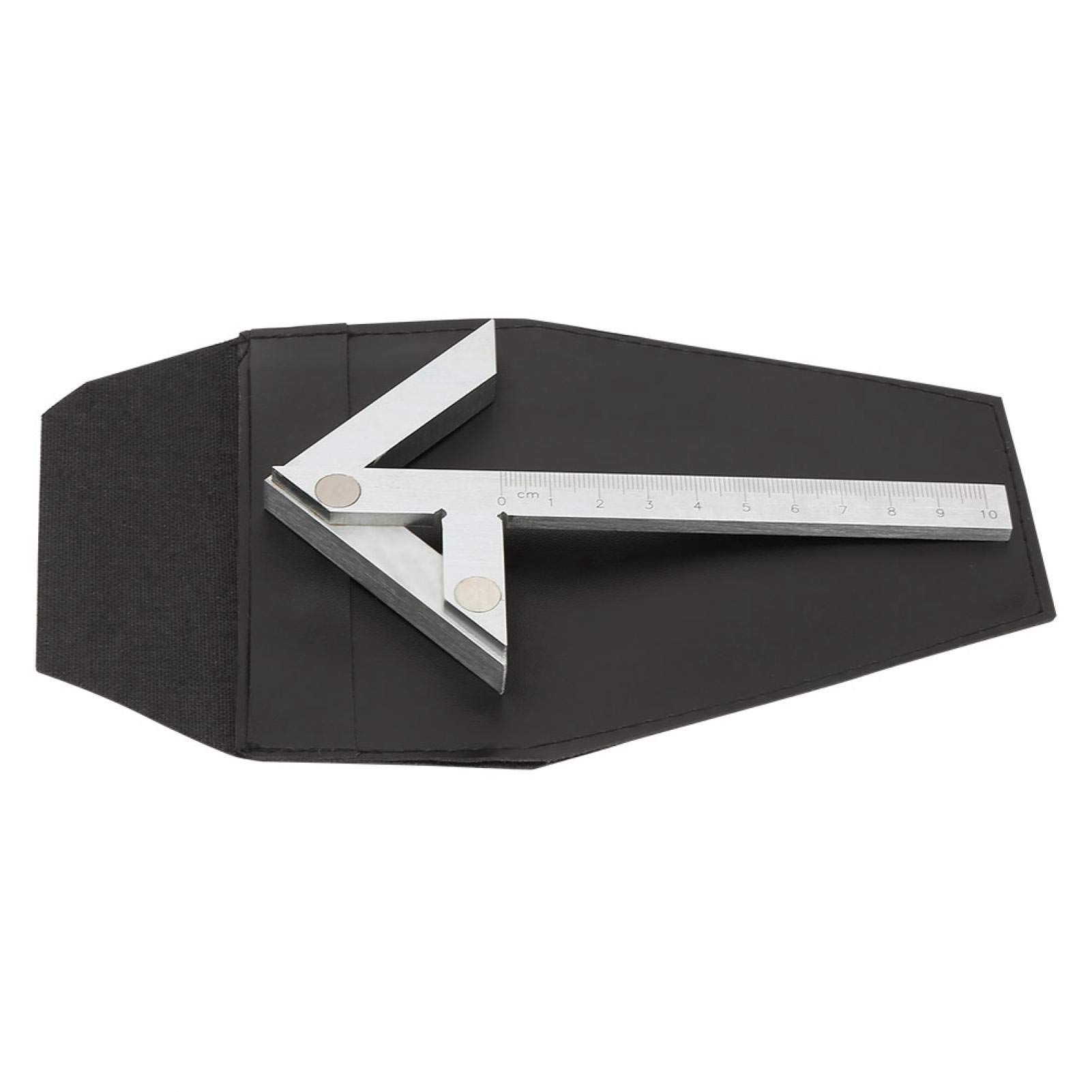 Akozon Centering Square Ruler 100 * 70Mm Gauging Center Gauge Round Bar Marking Center Finder For Hardware Machining Cylindrical Centering Angle Marking Marking Disc Centre Finder