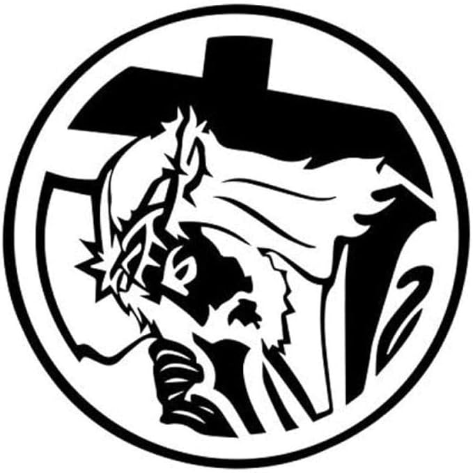 UYEDSR Calcomanías para Coche 12X12cm Jesucristo Dios Cruz decoración