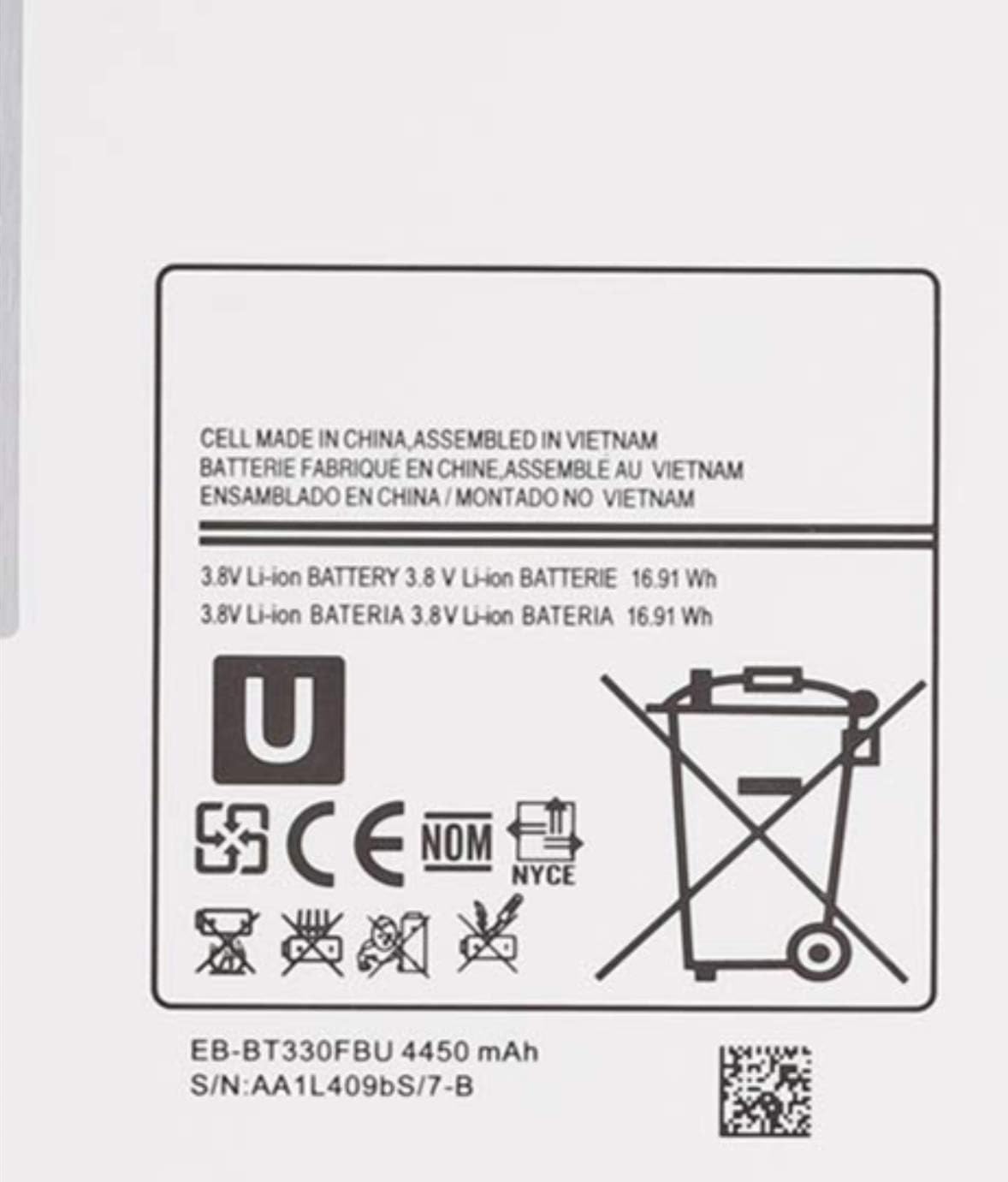 ASKC 4450mAh EB-BT330FBU Tablet Battery for Samsung Galaxy Tab 4 8.0" T330 T331 T335 T337 SM-T330 SM-T330NU SM-T331 SM-T335 SM-T337 SM-T337T SM-T337A SM-T337V EB-BT330FBE EB-BT330FBC with Tools - Image 3