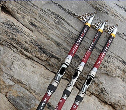 Wellsh Telescopic Fishing Rod Retractable Fishing Pole Rods Saltwater Travel Spinning Fishing Rods Poles (12ft)