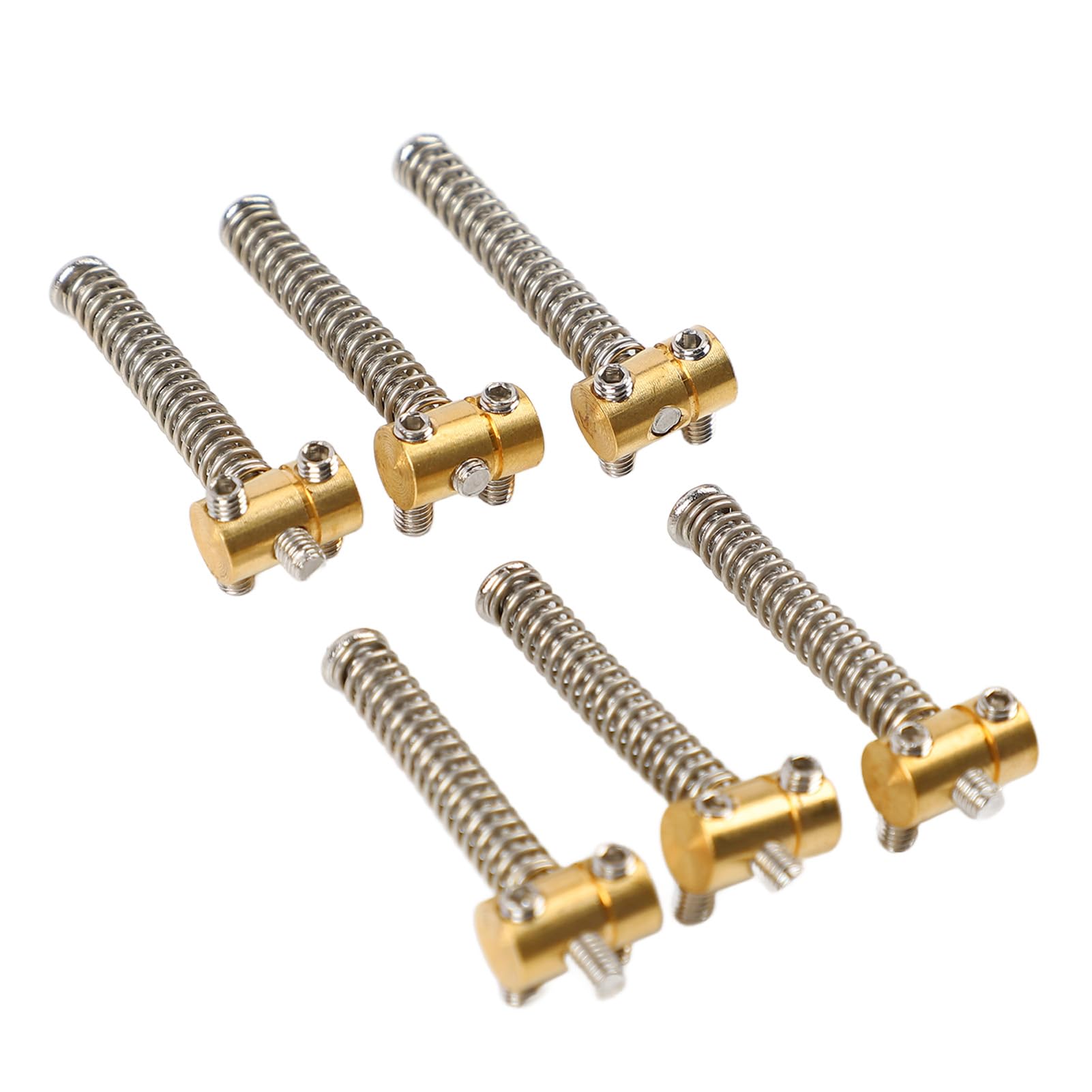 6Pcs Brass Saddles Set, Great Audio Gain, Wide Applicability for TL Tailpiece Telecaster Electric Guitar Replacement Parts Telecaster Brass Saddles