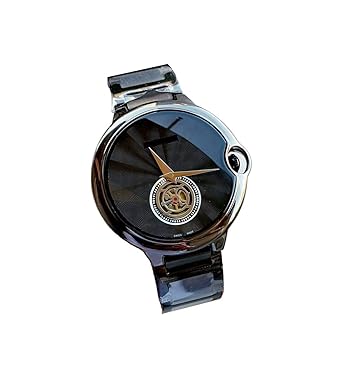 Analogue Men's Watch (Black Dial Black Colored Strap)