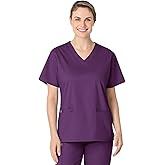 Wink WonderWORK Scrubs for Women, Vneck Scrub Tops Navy