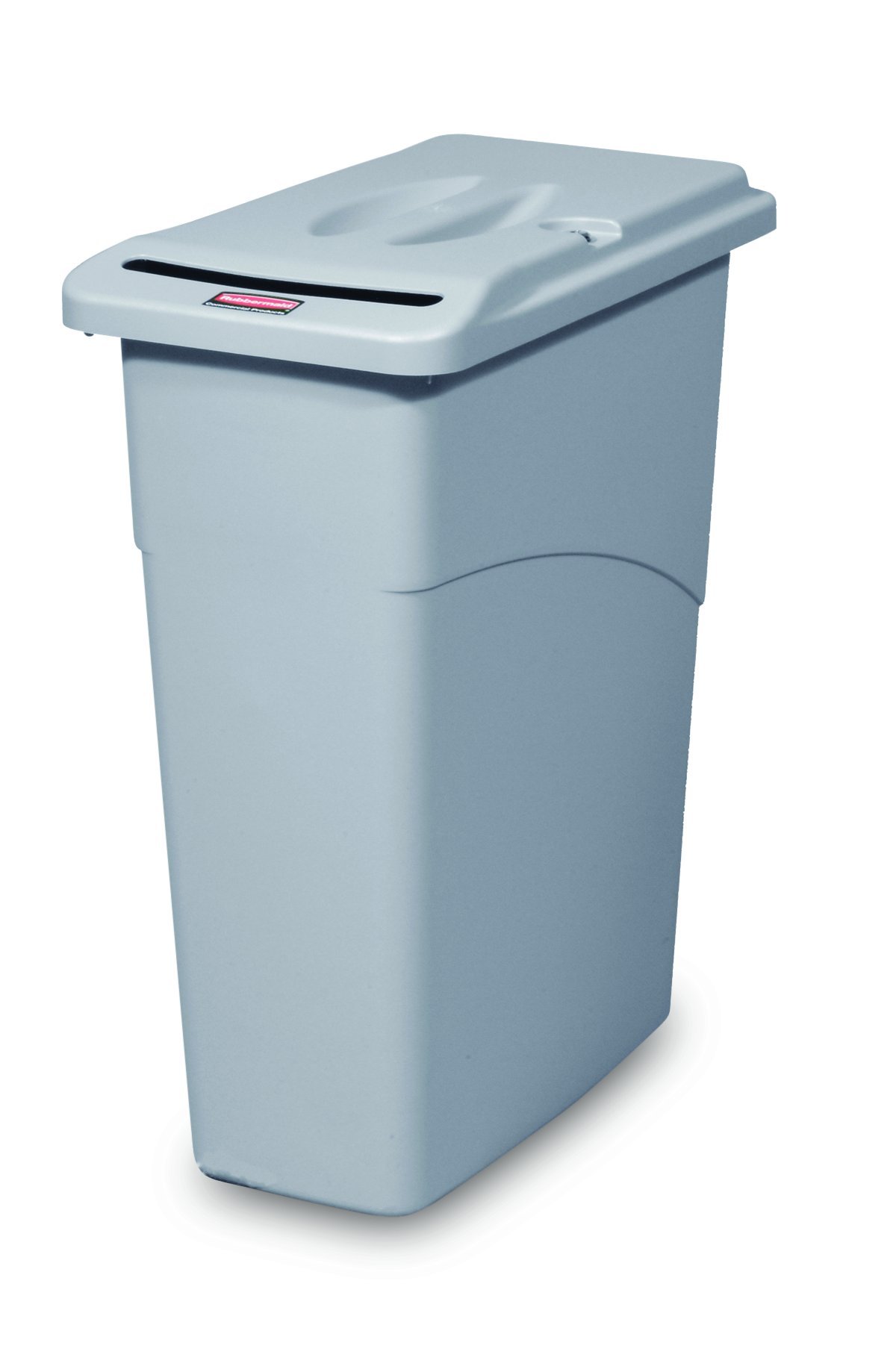 Rubbermaid Commercial Products FG9W1500LGRAY Slim Jim Waste Confidential Combo 87 Litre, Grey