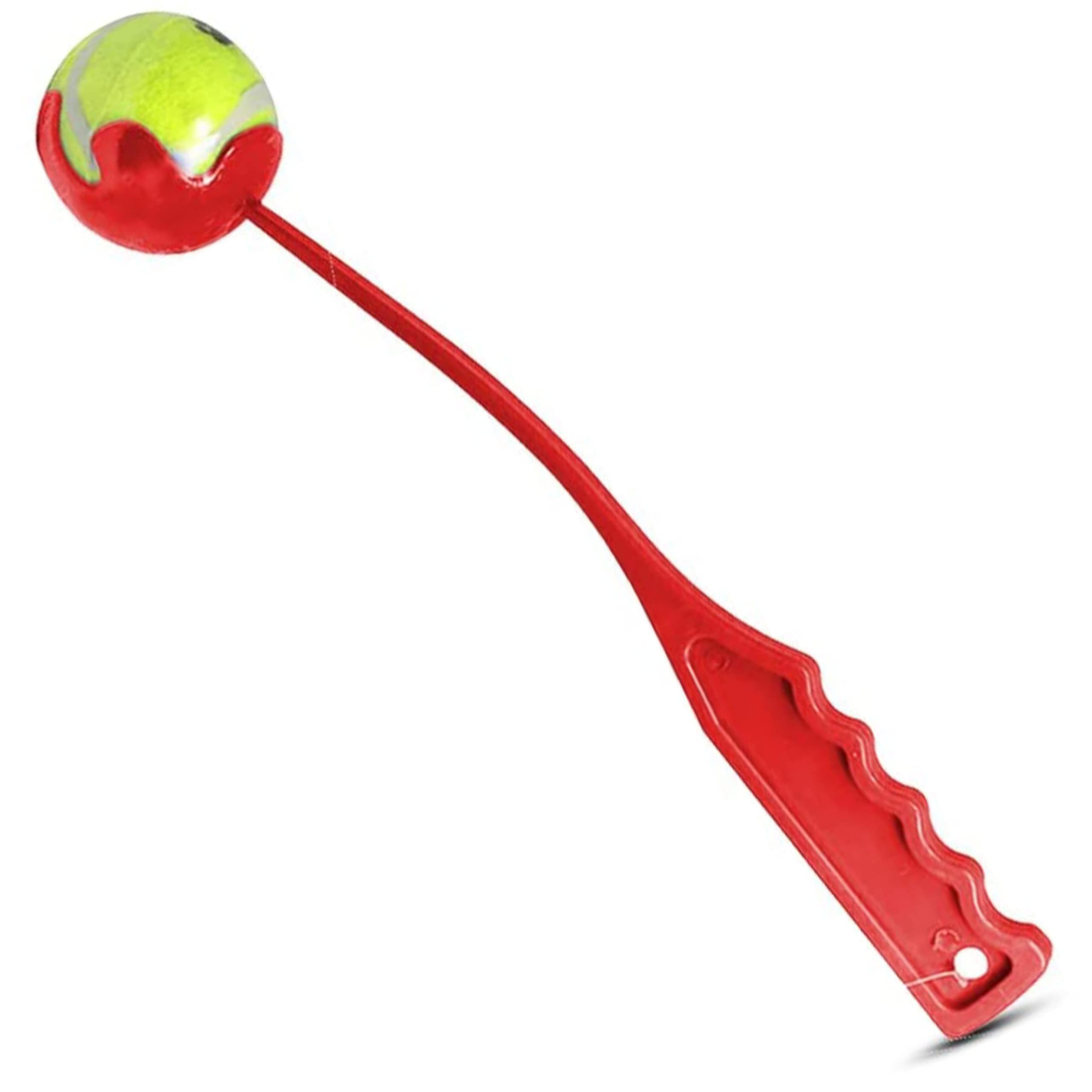 IB KOOT Dog ball Launcher for Dogs Chase Fetch Game Toys for Large Medium Small Dogs Throw Tennis Ball Portable Hands-Free Pick Up and Throwing Play Toy Puppy Exercise &Training 1Pc Small (Red)