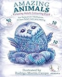 RELAXING Adult Coloring Book: Amazing Animals (Adult Coloring Book for Left Handed)