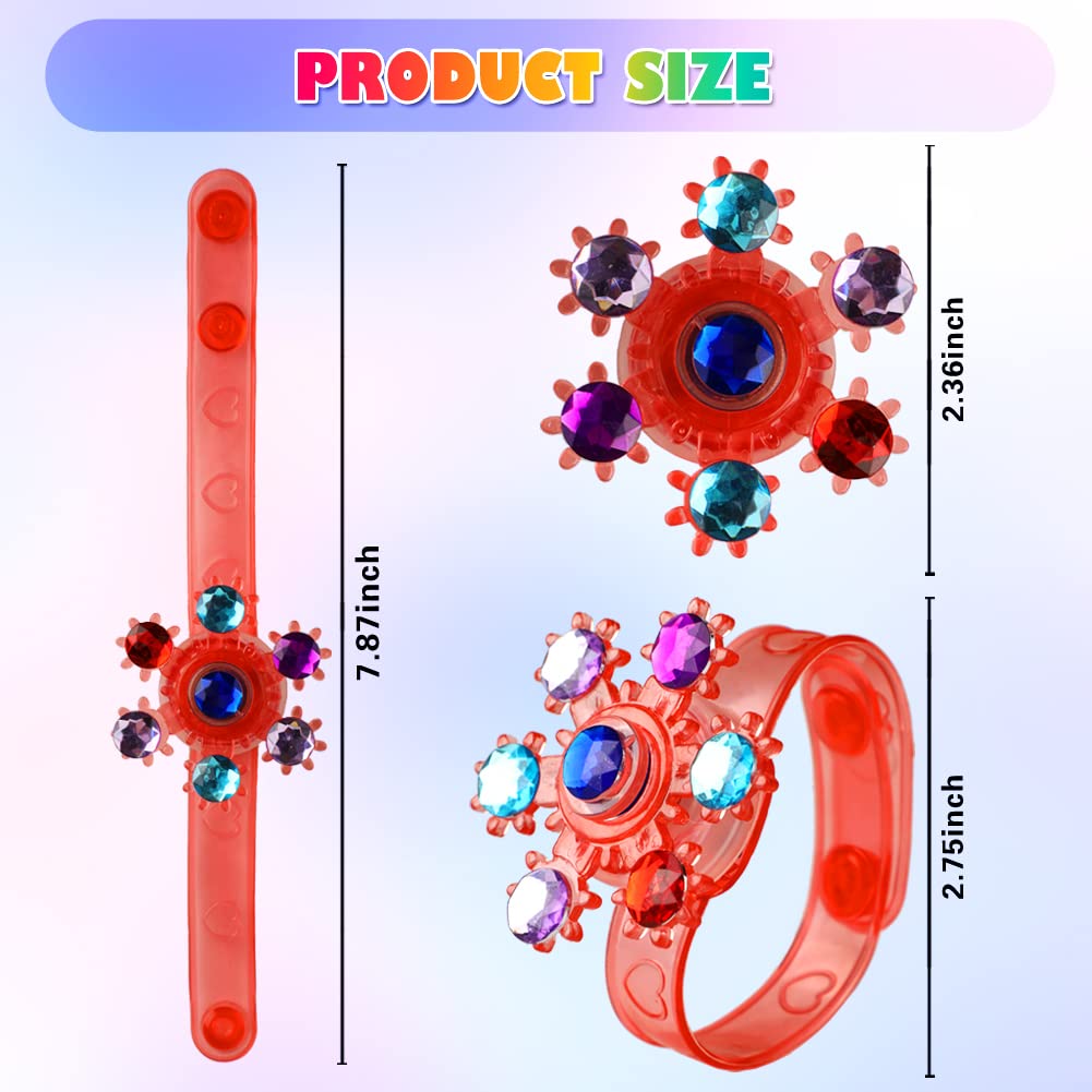Party Favors for Kids 4-8 8-12, 32Pack LED Light Up Fidget Spinner Bracelets Goodie Bag Glow in The Dark Party Supplies Treasure Box Prizes Birthday Stocking Stuffers Christmas Gifts For Boys Girls
