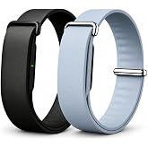 2 Pack Silicone Sport Bands Compatible with Google Fitbit Air Band | Sweat and Water Resistant Active Wristband for Fitbit Air Tracker for Women Men, Sleep &amp; Daily Wear