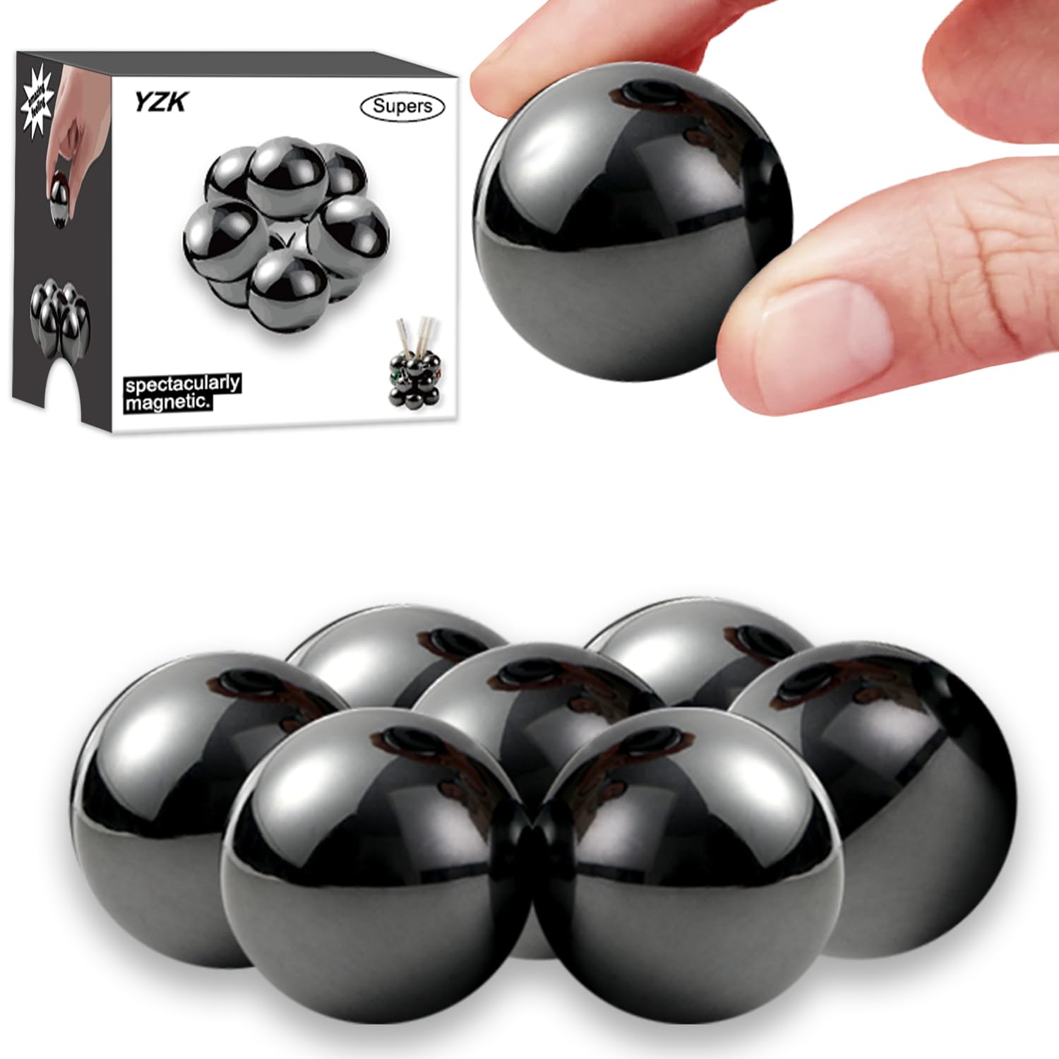 8 Magnet-Kugeln Aus Silikon – Fidget Toy Mit Aufbewahrungsbox, Stressabbau Für Erwachsene & Kinder, Strukturierte Oberfläche Für Massage & Konzentration