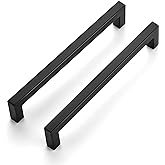 Ravinte 20 Pack 7-1/2 Inch Kitchen Square Cabinet Handles Matte Black Pulls Black Drawer Pulls Kitchen Cabinet Hardware for C