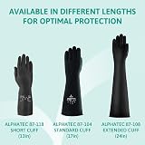 Ansell AlphaTec 87-104 Chemical Resistant Latex Gloves X-Large 43cm Cuff view 8