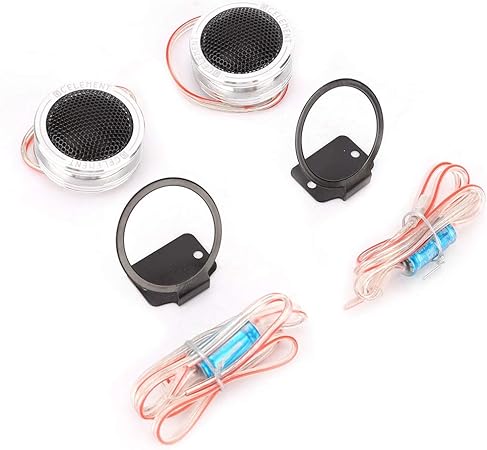 Amazon Vbestlife 2ピース100 W車ツィータースピーカーホーンシルバーアルミ車ドームハイファイオーディオステレオ音楽スピーカー13 5x5cm 5 3x2inワイヤーハーネスとホルダー付き オーディオパーツ 車 バイク