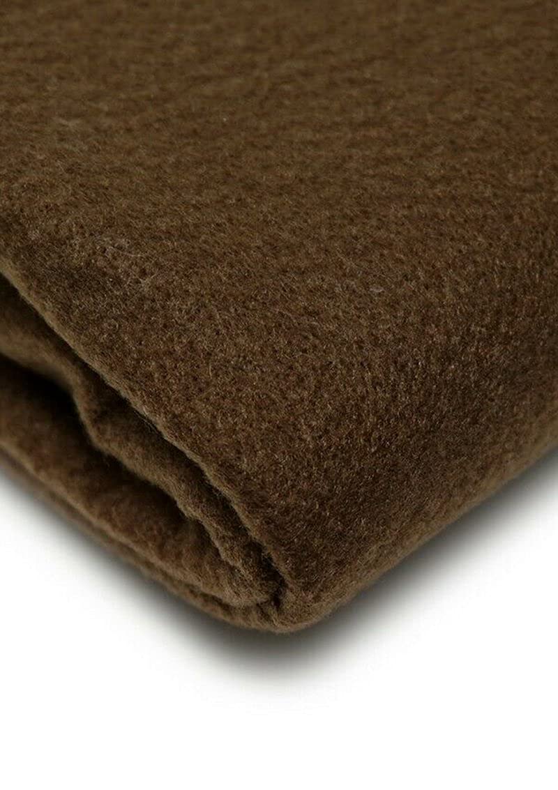 58" / 150 cm Wide Multi Purpose Acrylic Felt Baize Fabric Material Suitable for Poker Bridge Card Craft Table (Available in 11 Colours) (Brown)