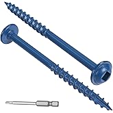 VGBUY Pocket Hole Screws 2 1/2 Inch, 80Pcs Pocket Screws #8 x 2-1/2", Blue Coated Wood Screws for Exterior, Coarse Thread Square Drive, Self-Tapping Tip