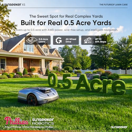 Sunseeker X5 AWD Robot Lawn Mower, RTK, Vision AI, 0.5 Acre, Wire-Free photo 10