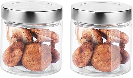 Amazon 密封ガラス収納瓶キッチン食品穀類貯蔵瓶茶ミルク粉コーヒーシール収納缶 Rollsnownow 容量 800ml 2 保存容器 キャニスター オンライン通販