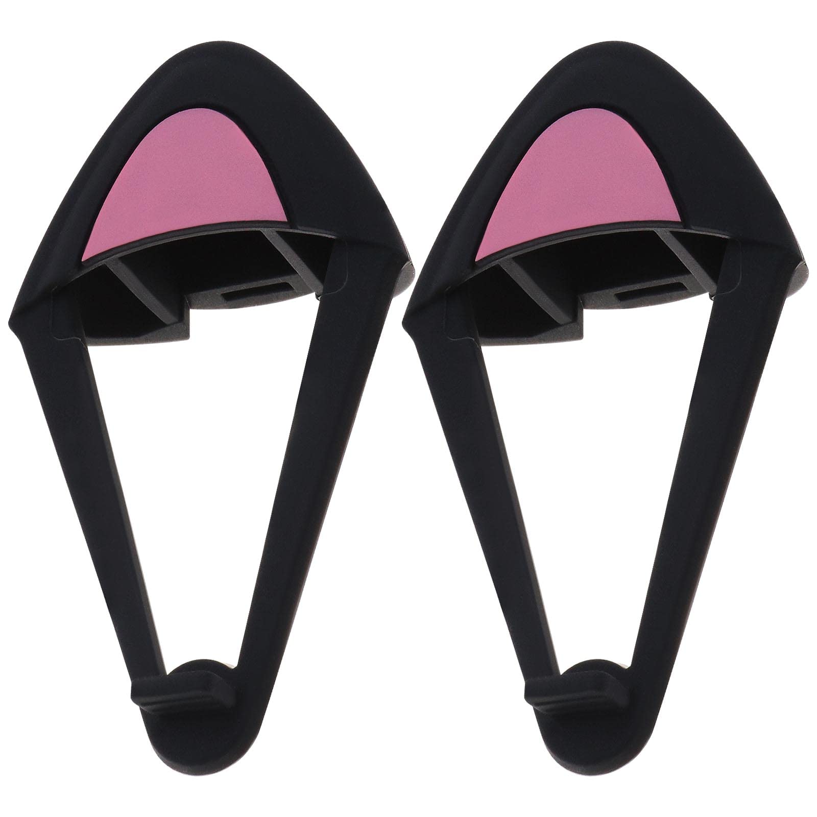 Create idea 1 Pair Silicone Cat Ears Over-Ear Headsets Cute Decoration Adjustable Straps Attachment Accessory for Video Live Gaming Headphones Black