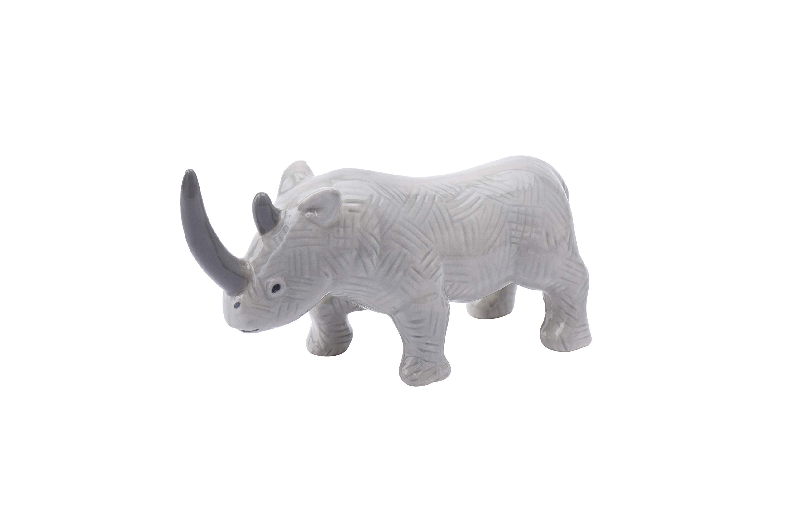 CGB Giftware | 'Rocky The Rhino' Ceramic Ring Holder | Ring Stand | Jewellery Organiser | Comes Gift Boxed | GB04513