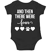 AW Fashions And Then There Were Four Baby Bodysuit Cute Newborn Boy Outfit Funny Baby Romper Girl Clothes