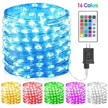 GDEALER 100 Led 16 Colors String Lights Multi Color Change String Lights Christmas Lights Remote Fairy Lights 33ft Firefly Twinkle Lights for Thanksgiving Christmas Decorations Bedroom Wedding