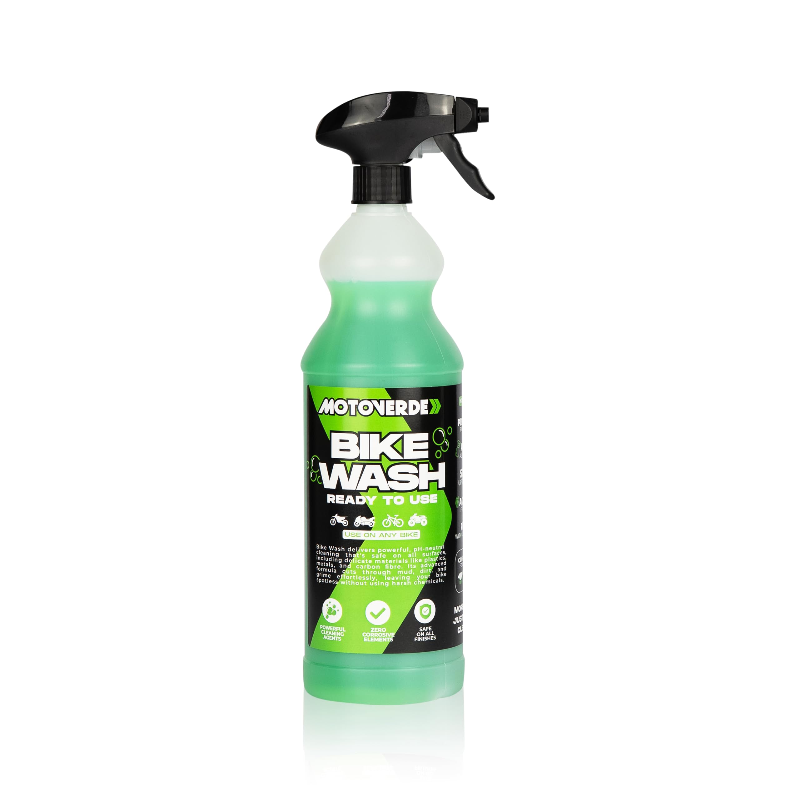 Motoverde 1L Ready To Use Bike Wash - Safe on All Surfaces and Suitable for All Types of Bike inc Motocross, Motorcycle, Mountain Bike, E-bike