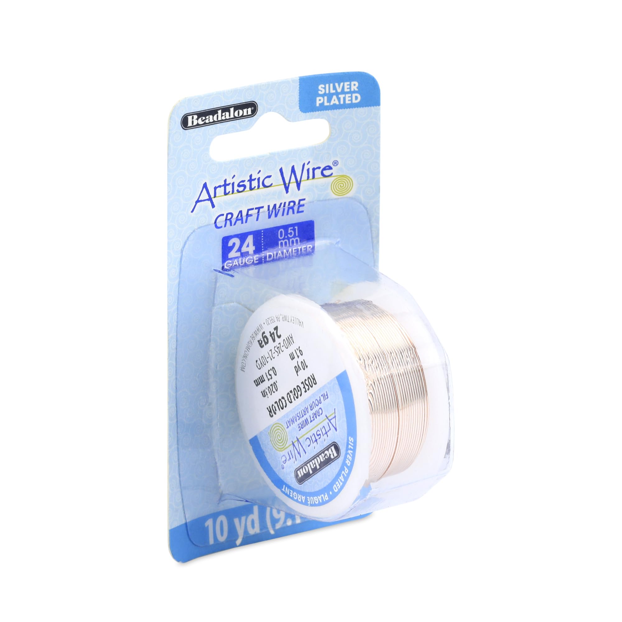 Beadalon Artistic Wire 24 Gauge 10yd-Rose Gold, Other, Multicoloured
