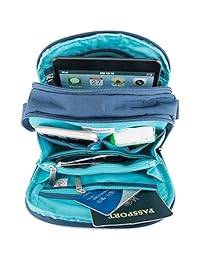 Travelon - Bolso bandolera acolchado con forro RFID para viajes y uso diario