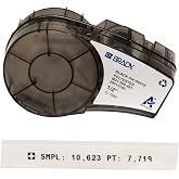 Brady Authentic (M21-500-461) Extreme-Temp Resistant Label for Lab, Equipment, and Asset Tracking Labeling, Black on White- For M210, M210-LAB, M211, BMP21-PLUS and BMP21-LAB Printers, .5" W, 21' L