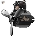 Car Air Fresheners Pilot Bear Cute Car Diffuser Rotating Propeller Cartoon Automotive Air Outlet Car Perfume Decoration (Pilot Bear)