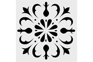 LYMSSESS Wall Stencils for Painting Large Pattern 12" x 12", Reusable Large Floor Stencils, Simple Tile Stencils for Decor (NS17)