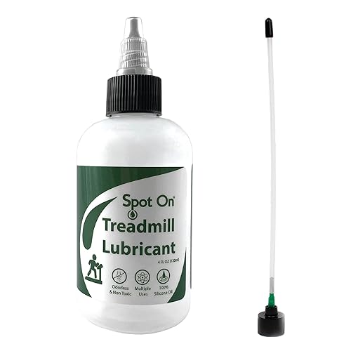 Premium Treadmill Belt Lubricant - Made in The USA - Patented 8 Inch Application Tube and Precision Twist Cap - 100% Pure Silicone - Spot On
