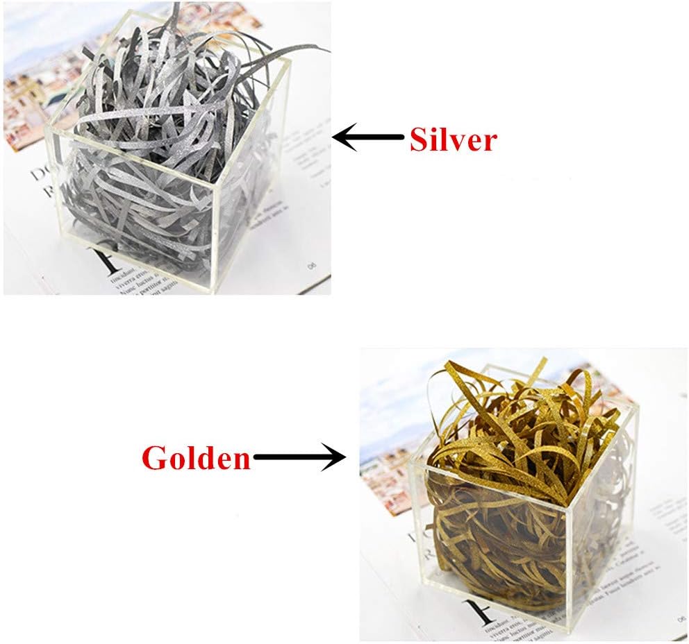 LJY 100g Gold Glitter Shredded Paper for Gift Boxes, Iridescent Hamper Filling Tissue Paper - Image 5