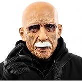 Old Man Mask for Adults Bald Grandpa Latex Halloween Costume Party Prop | Realistic Face Mask for Men, Wrinkled Grandpa Full Head Costume for Cosplay, Masquerade, Carnival Parties and Pranks