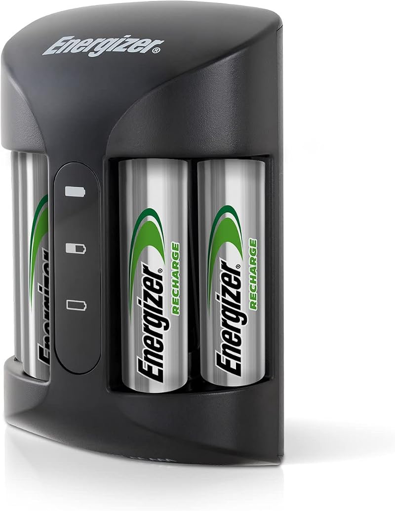Energizer Recharge Pro Charger for AA/AAA NiMH Batteries with 4 Batteries