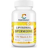 30mg Spermidine Supplement for Men & Women, High Absorption, More Potent Than Spermidine 3HCL - for Cellular Renewal, Longevity & Cognitive, Fermented Wheat Germ Extract, Pure & Natural, 60 Softgels