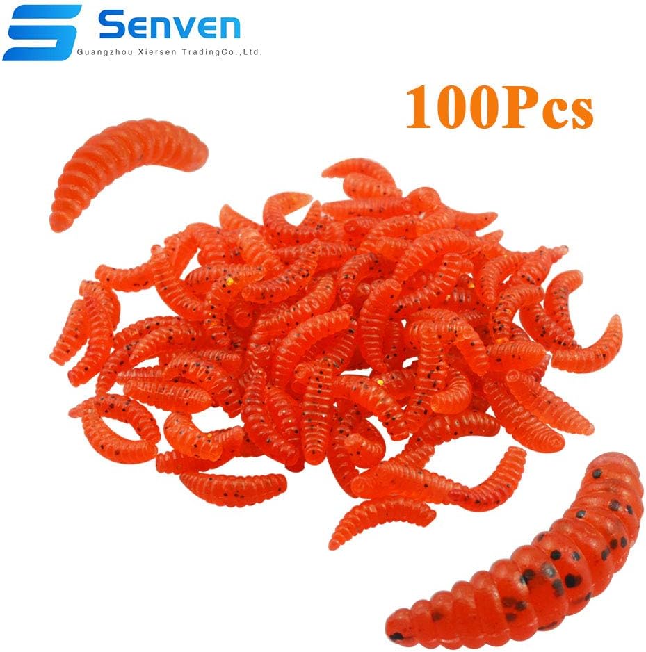 Leurres De Pêche, Leurres Artificiels 50PCS En Plastique Souple T-Queue Grub Appâts Fish Tackle Accessory(Rouge