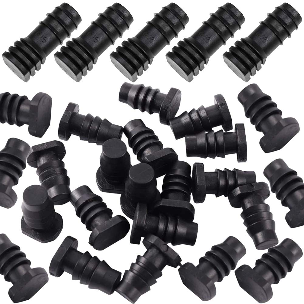 XYDZ 100 PCS End Cap 20PE Hose Connector Irrigation Pipe Connectors for Garden Agricultural Irrigation