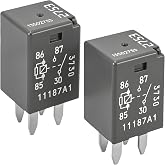 13502753 2753 Automotive Relay, 12V 20A 4-Pin SPST-NO Micro 280 Relay 2PCs | with suppression resistor for fan, A/C, fuel pump and lighting, Compatible with 13500113, 13848981, 19116059, 19116962