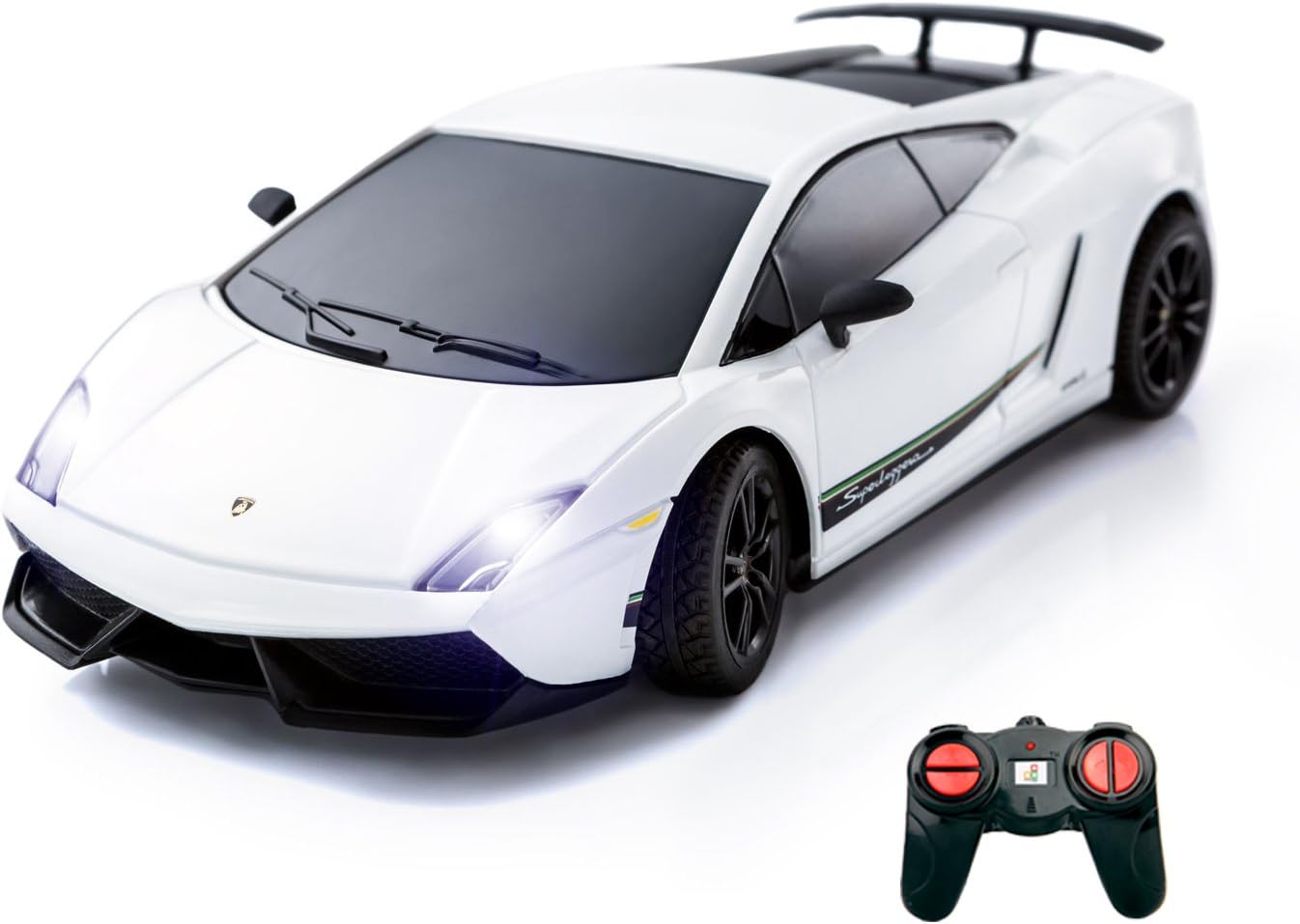 Playtech Logic PTL® Remote Control Lamborghini Car for Kids, PL621 1:24 Licensed Electric Radio Controlled Gallardo Superleggera RC Cars, Top Kids Boys Girls Car Toys RTR (White) 40Mhz
